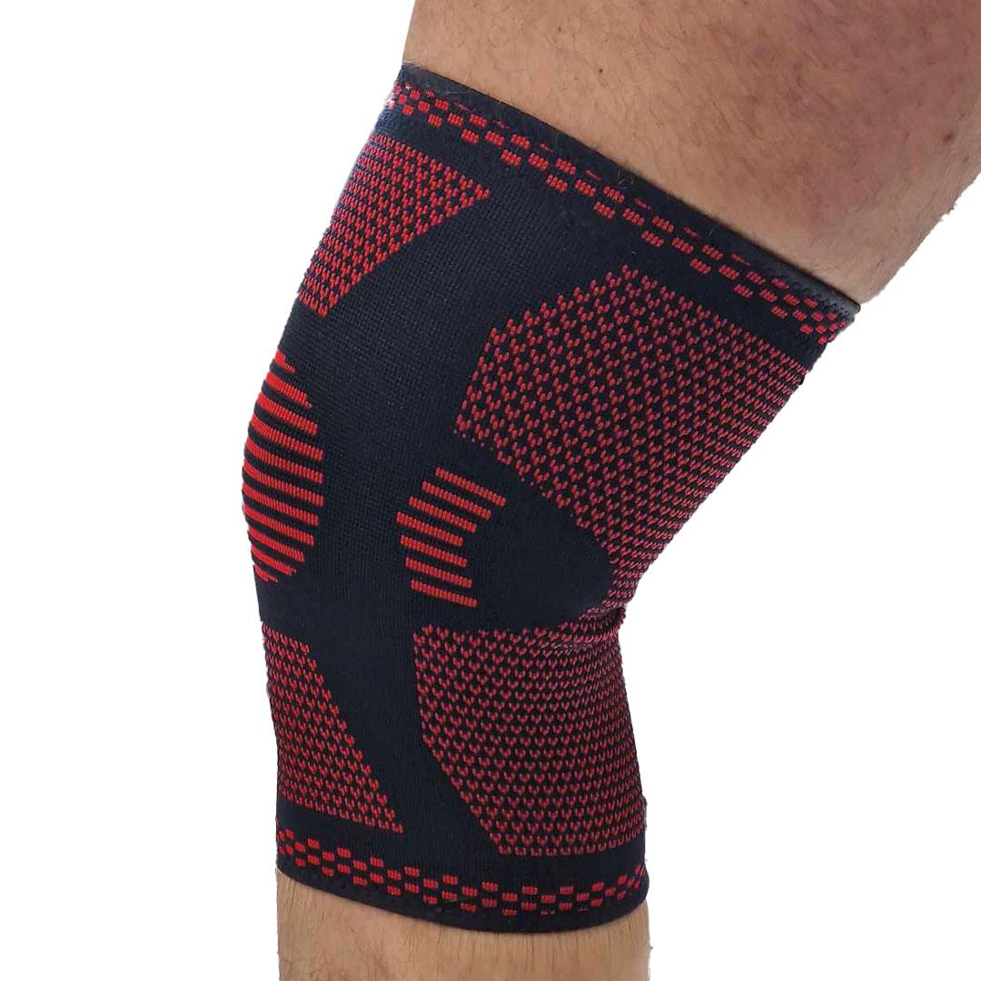 Shinka Combat - Knebind kompresjon – Elastisk - Svart/Rød